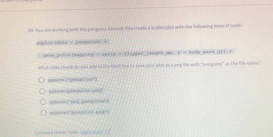 Solved: You are working with the penguins dataset. You create a ...
