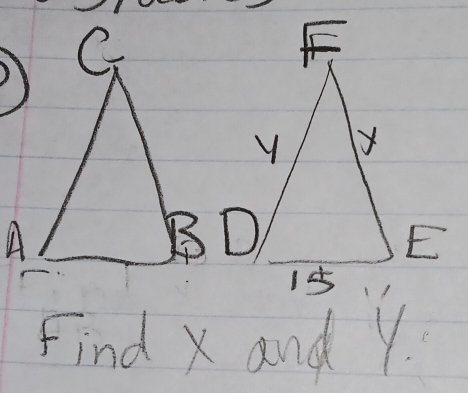 Find X and Y.