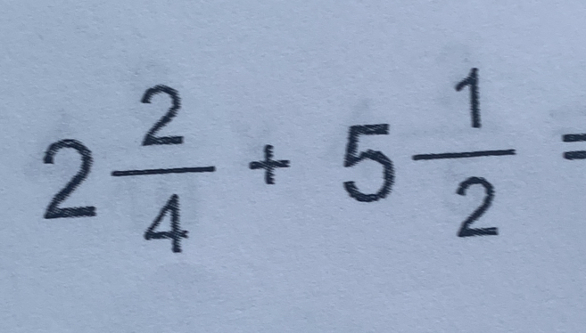 2 2/4 +5 1/2 =