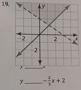 y _ - 2/3 x+2