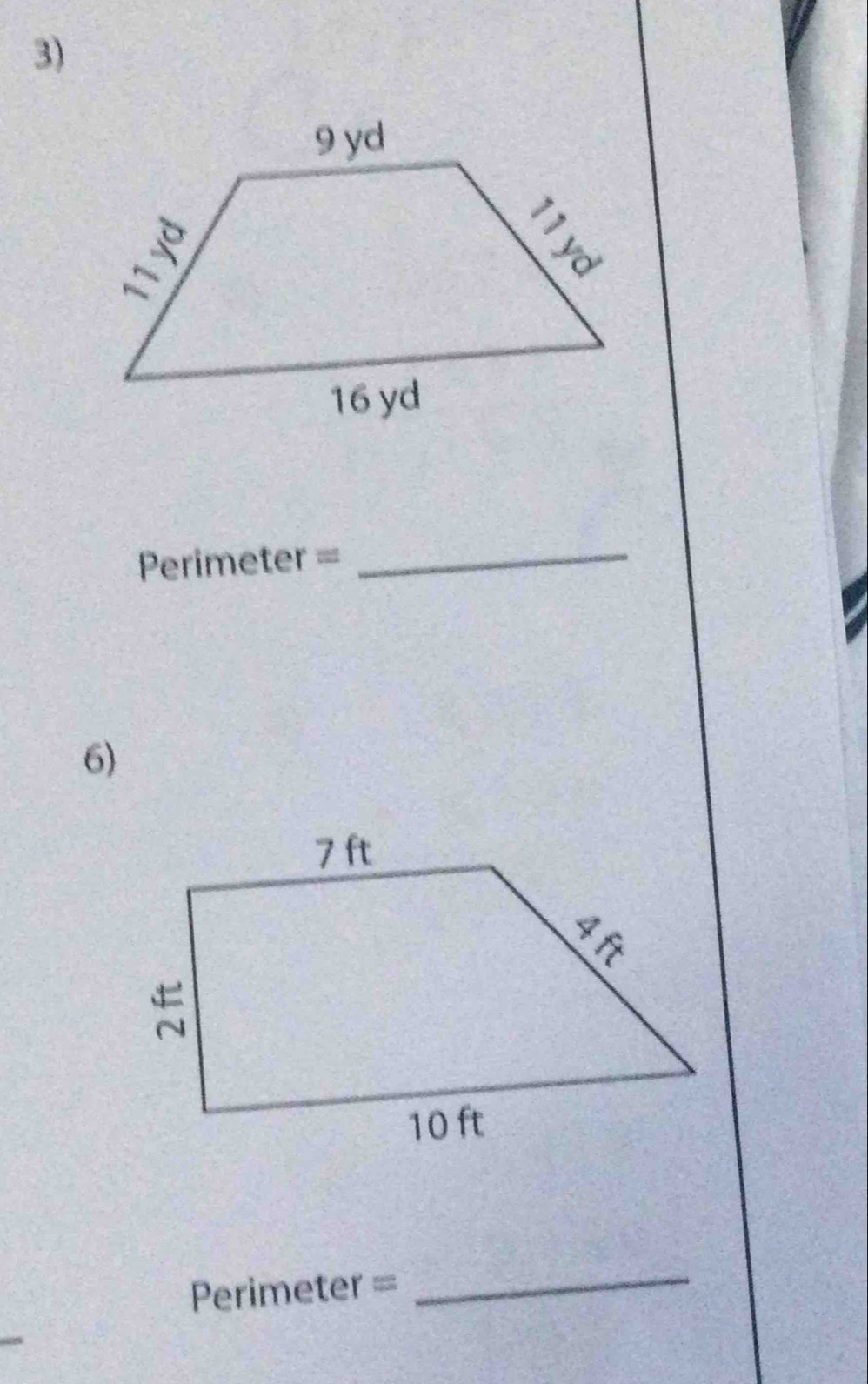 Perimeter =
_ 
6)
Perimeter =
_