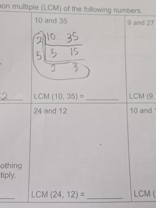 on multiple (LCM) of the following n
27
(9,
nd
oth
tipl
_
M (