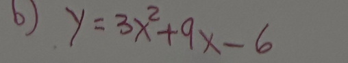 y=3x^2+9x-6