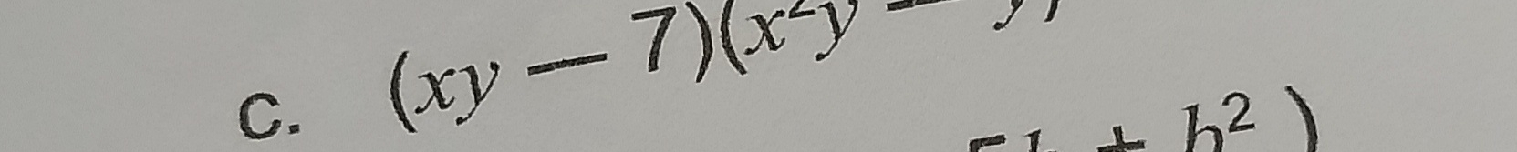 (xy-7)(x^2y-y
-1+h^2)