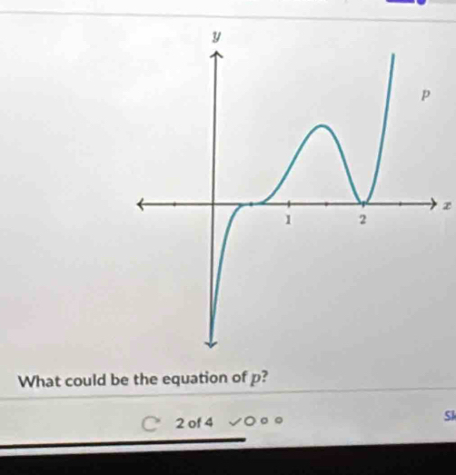 z
What could be the equation of p?
2 of 4
Sk