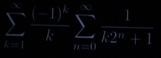 sumlimits _(k=1)^nfrac 1^(nfrac 1)k2^n+1 1/k2^n+1 