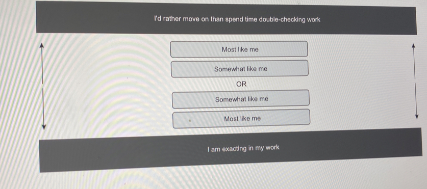 I'd rather move on than spend time double-checking work Most like me ...
