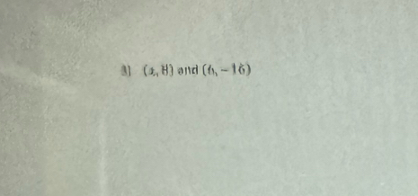 (a,b) and (6,-16)