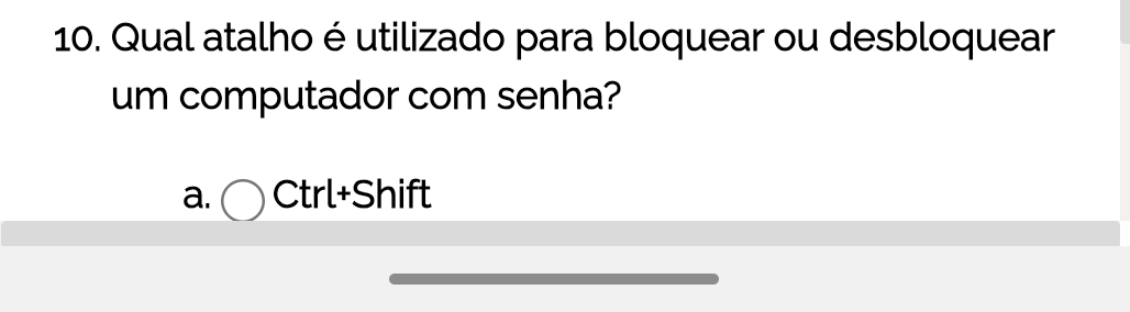 Resolvido:Qual atalho é utilizado para bloquear ou desbloquear um ...