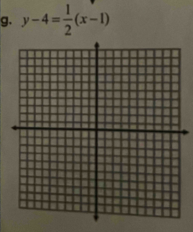 y-4= 1/2 (x-1)