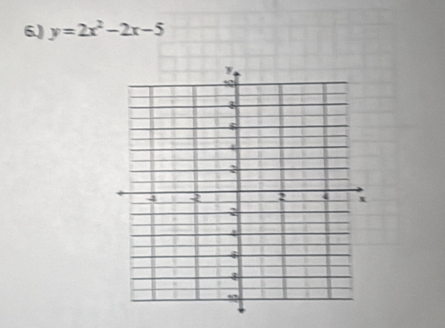 6.) y=2x^2-2x-5