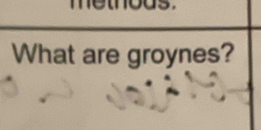 What are groynes?