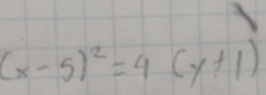 (x-5)^2=4(y+1)