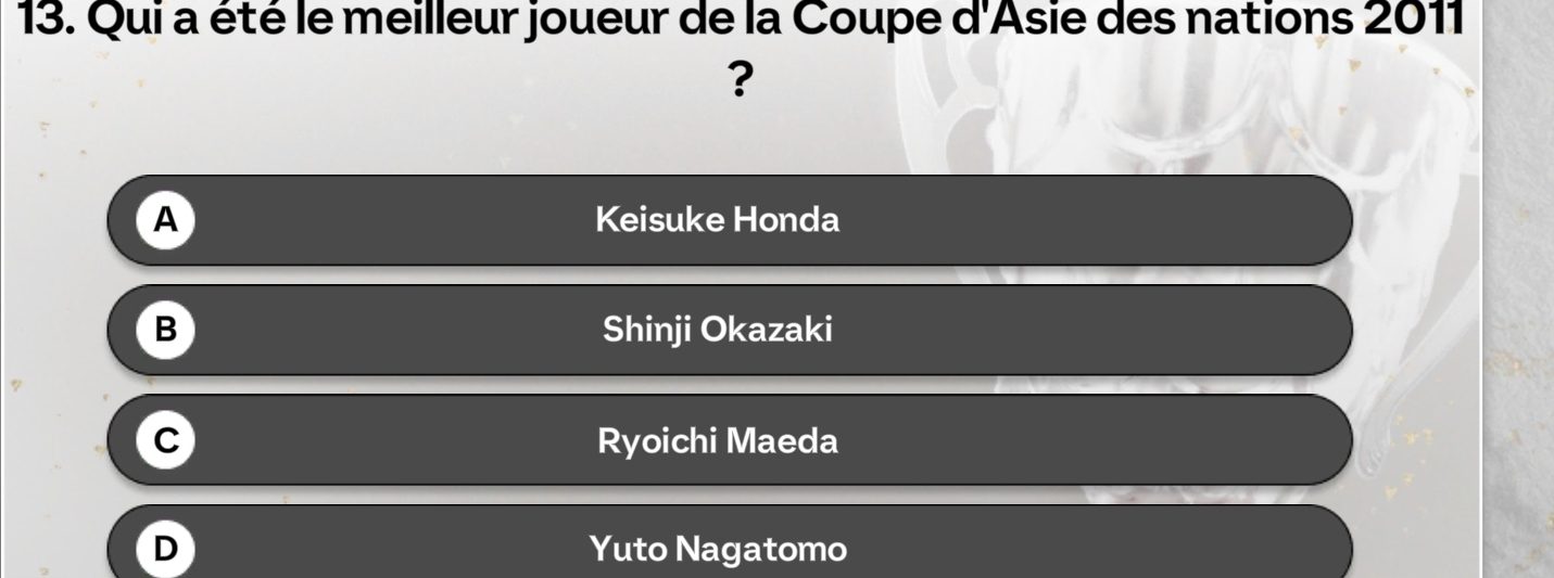 Résolu :Qui a été le meilleur joueur de la Coupe d'Asie des nations ...