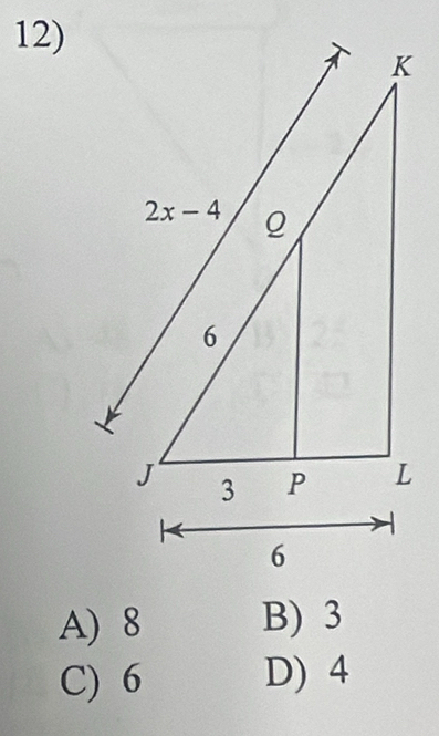 A) 8 B) 3
C) 6 D) 4