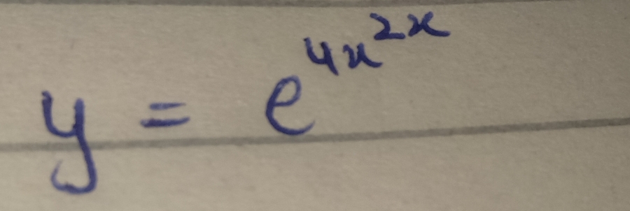 y=e^(4x^2x)