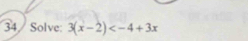 Solve: 3(x-2)