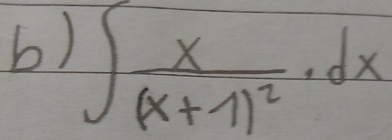 ∈t frac x(x+1)^2· dx