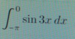 ∈t _(-π)^0sin 3xdx