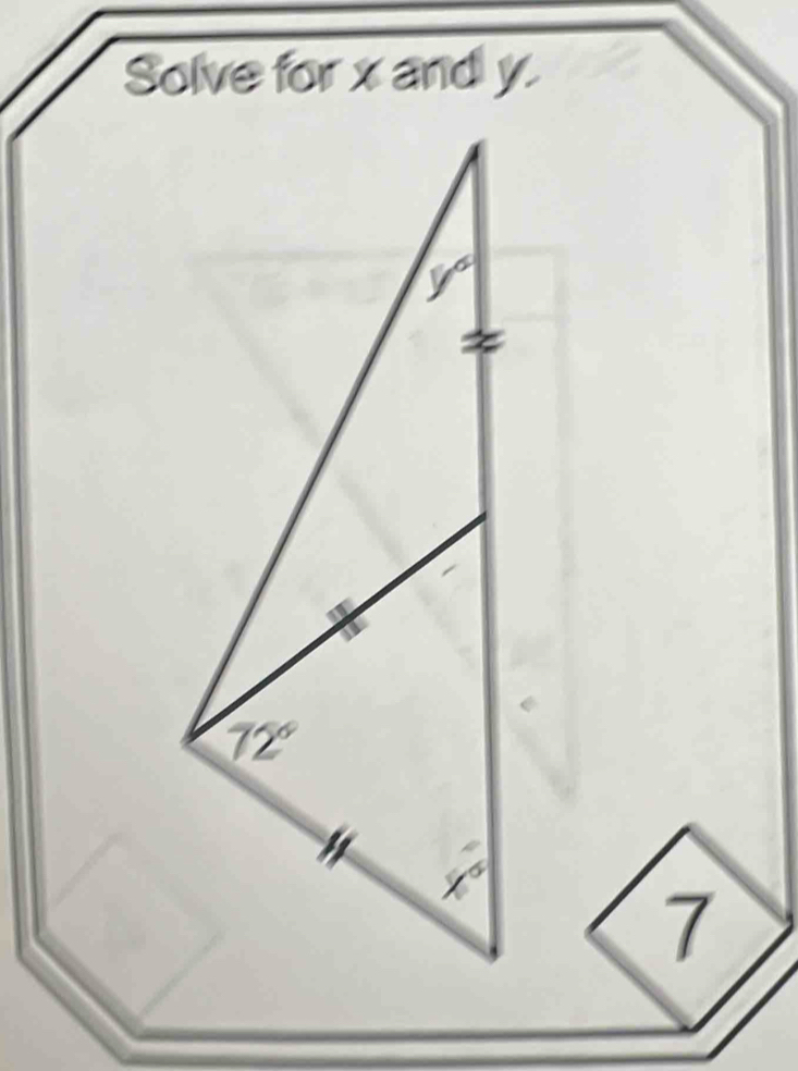 Solve for xand y.
7