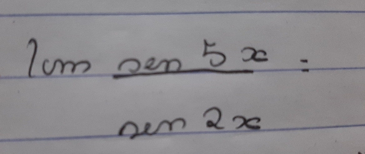 1cm sin 5x/sin 2x =