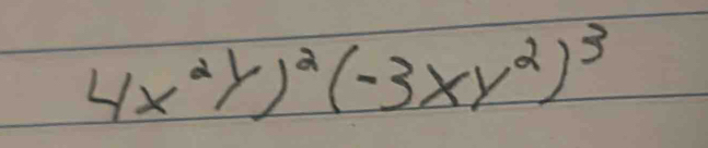 4x^(21)y^2(-3xy^2)^3