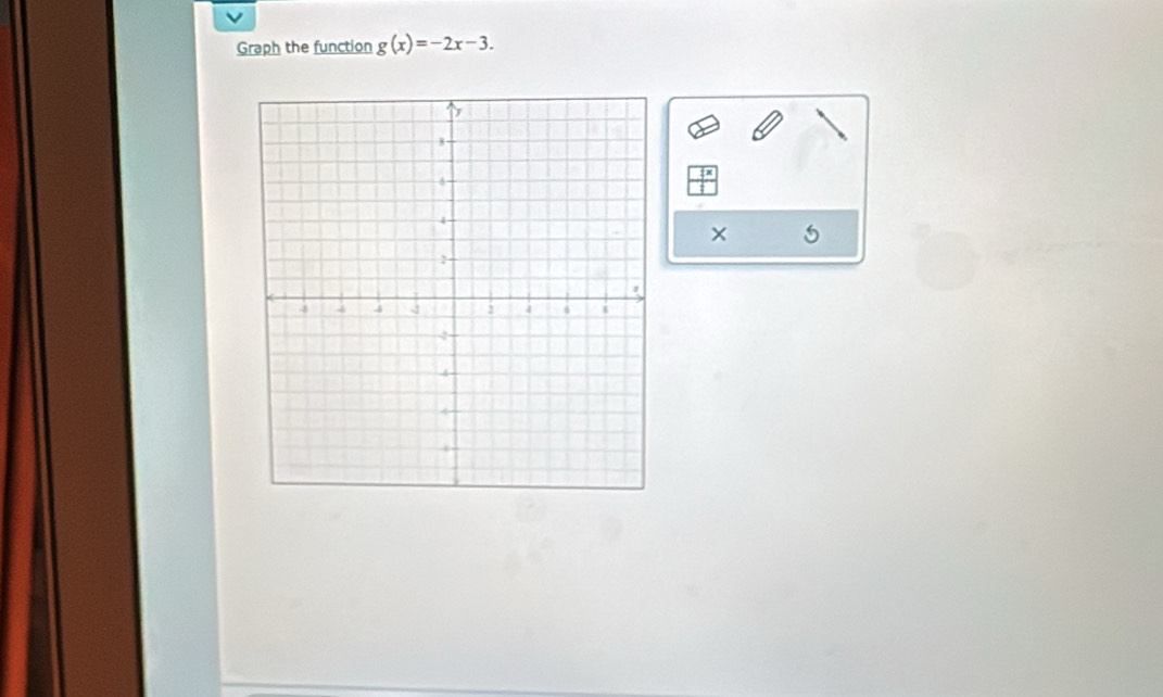 Graph the function g(x)=-2x-3.