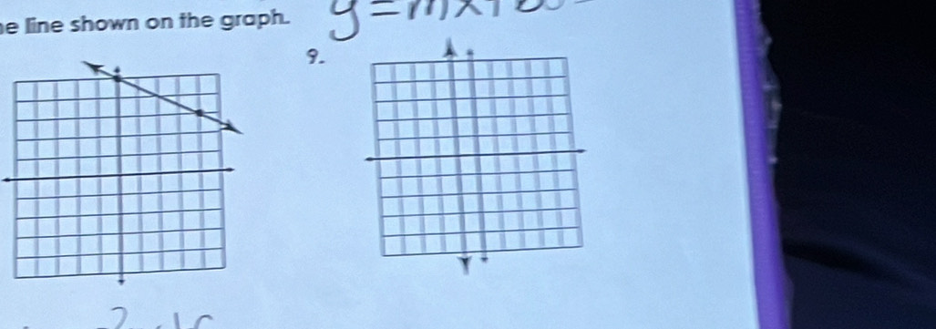 line shown on the graph. 
9.