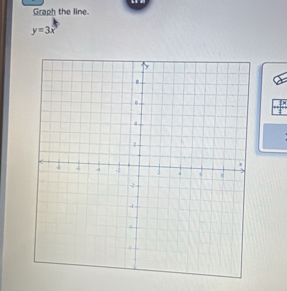 Graph the line.
y=3x
1×