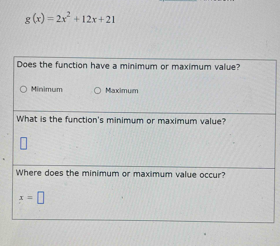 g(x)=2x^2+12x+21