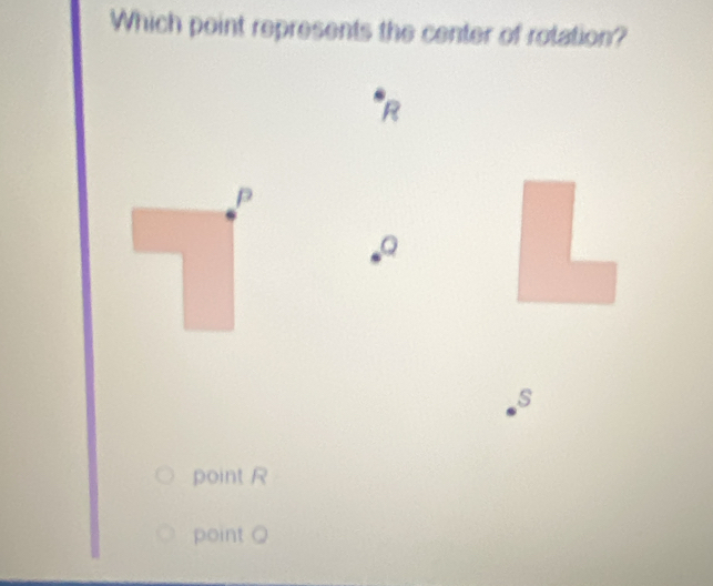 Which point represents the center of rolation?
R
s
point R
point Q