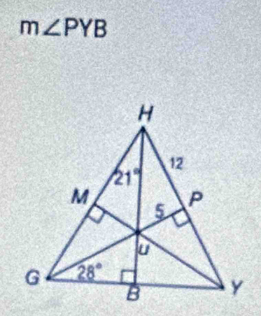 m∠ PYB