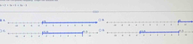 x+2<5x+5<6x-3</tex> 
④ A. 
) C