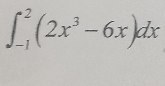 ∈t _(-1)^2(2x^3-6x)dx