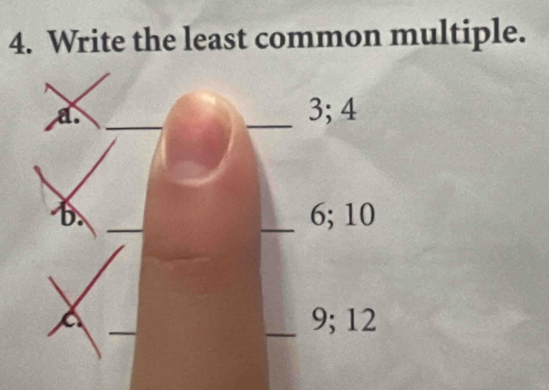 Write the least common multiple.