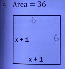 Area =36