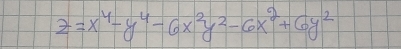 z=x^4-y^4-6x^2y^2-6x^2+6y^2