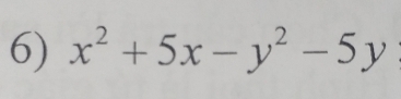 x^2+5x-y^2-5y