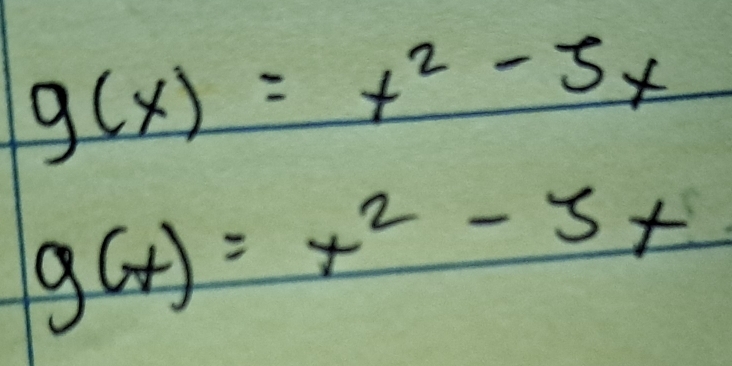 g(x)=x^2-5x
g(x)=x^2-5x