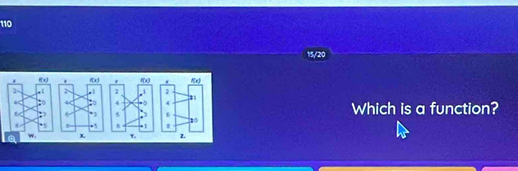 110
15/20
 
Which is a function?
 
a
w. x. Y.