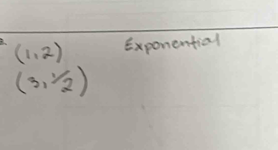 (1,2)
Exponential
(3,1/2)