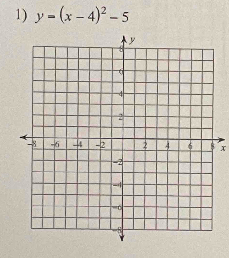 y=(x-4)^2-5
x