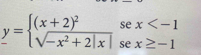 y=beginarrayl (x+2)^2sex