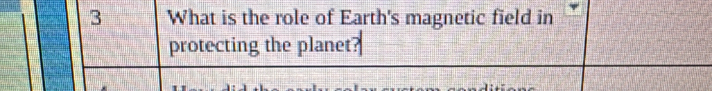 What is the role of Earth's magnetic field in 
protecting the planet