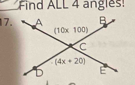 Find ALL 4 angles!
17.