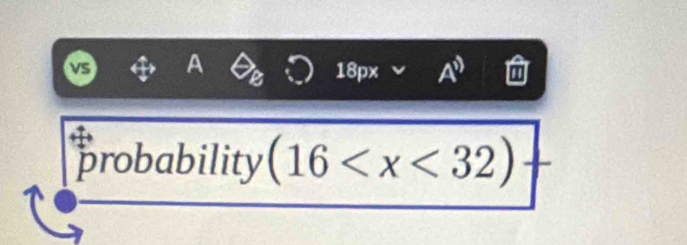 18px A^3
probability (16