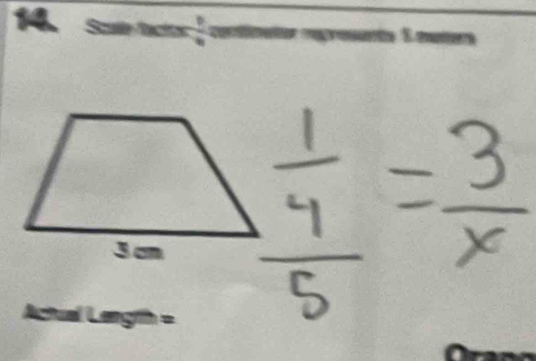 frac  1/4 5= 3/x 