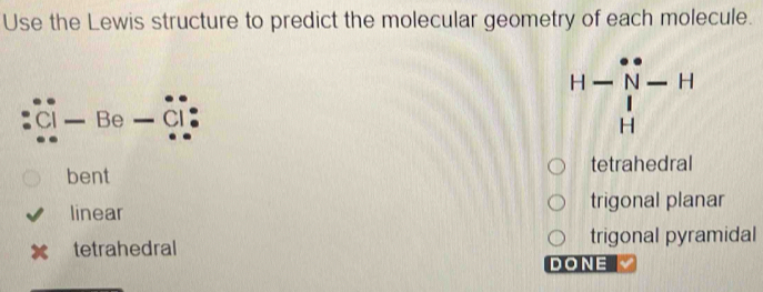 Solved: Use the Lewis structure to predict the molecular geometry of ...