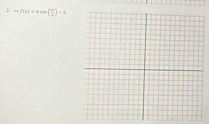 **f(x)=6cos ( π x/8 )-4