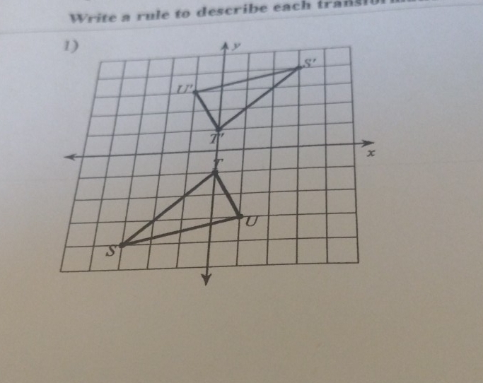 rite a rule to describe each tra s i